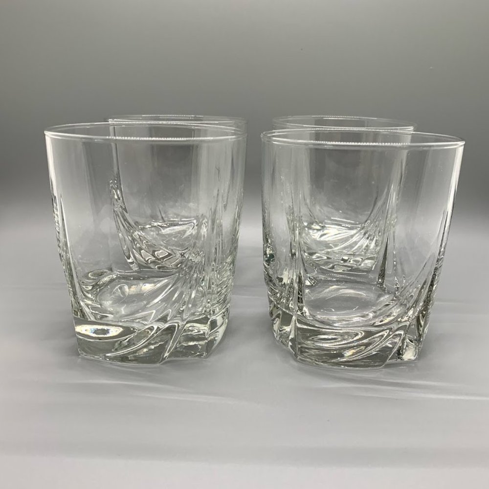 MCM Style Low Ball Glasses, Set of 4
